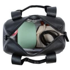 Sac à langer Mommy Club Signature en cuir vegan + tapis à langer noir