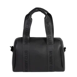 Sac à langer Mommy Club Signature en cuir vegan + tapis à langer noir