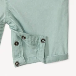 Salopette courte en toile pour bébé garçon