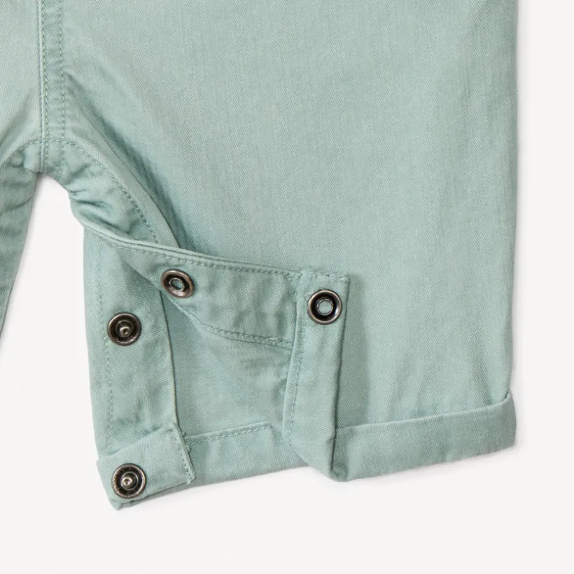 Salopette courte en toile pour bébé garçon
