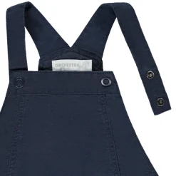 Salopette courte en toile unie pour bébé garçon