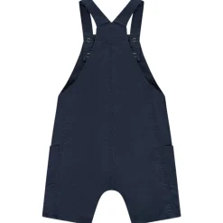 Salopette courte en toile unie pour bébé garçon