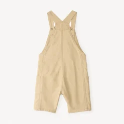 Salopette courte en toile uni pour bébé garçon