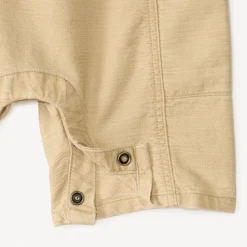 Salopette courte en toile uni pour bébé garçon