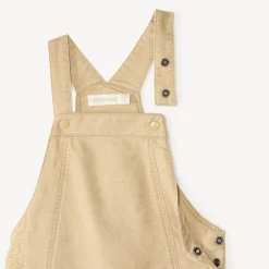 Salopette courte en toile uni pour bébé garçon