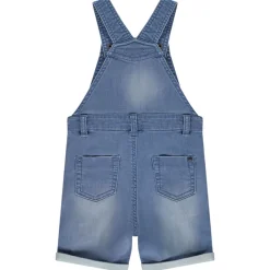 Salopette courte uni en denim pour bébé garçon