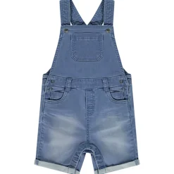 Salopette courte uni en denim pour bébé garçon