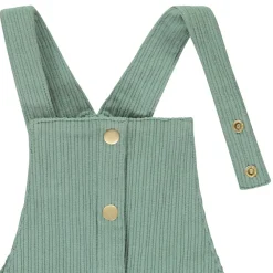 Salopette courte uni en velours pour fille
