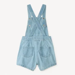 Salopette jupe-short en denim pour fille