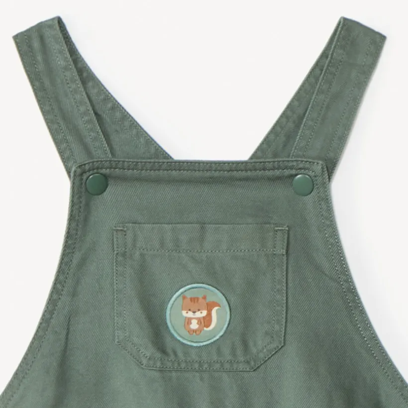 Salopette longue patch écureuil pour bébé garçon