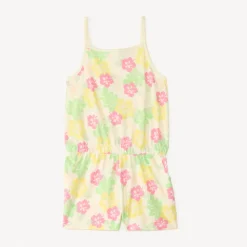 Salopette short en jersey imprimé fantaisie pour fille