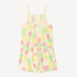Salopette short en jersey imprimé fantaisie pour fille