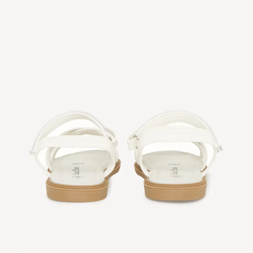 Sandales blanches à brides croisées pour fille