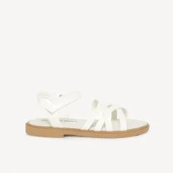 Sandales blanches à brides croisées pour fille