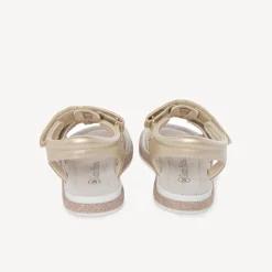 Sandales à brides dorées à paillettes avec boucle pour fille