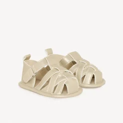 Sandales à brides dorées texturées pour bébé fille
