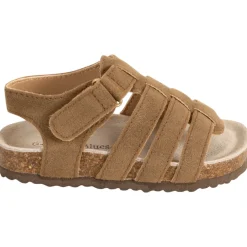 Sandales à brides marron effet daim pour bébé