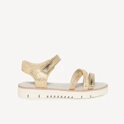 Sandales dorées et pailletées pour fille