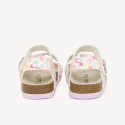 Sandales à double scratch imprimé floral pour bébé fille