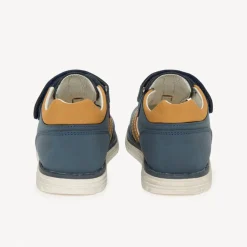 Sandales effet cuir à scratch bleu pour garçon