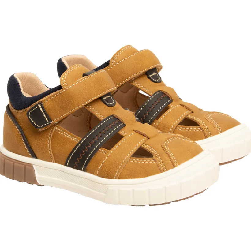 Sandales effet cuir à scratch pour garçon