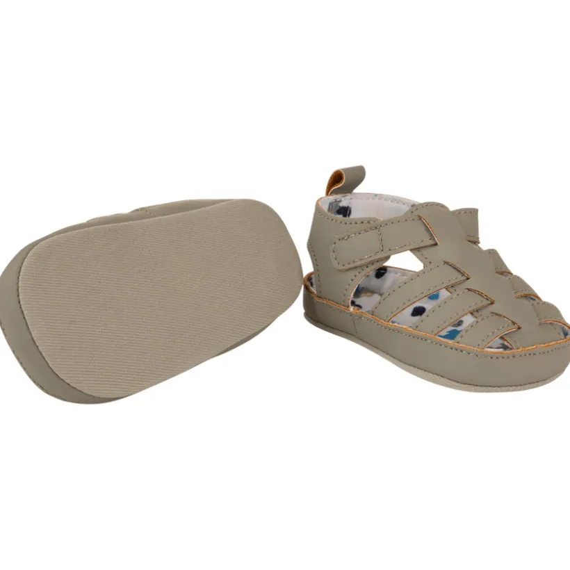 Sandales fermées à scratch et doublure imprimée pour bébé garçon
