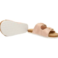 Sandales roses à double boucles pour fille