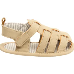 Sandales velcro avec doublure rayée pour bébé