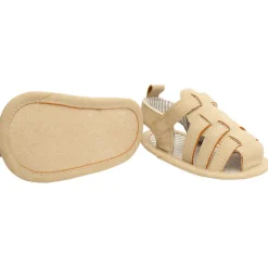 Sandales velcro avec doublure rayée pour bébé