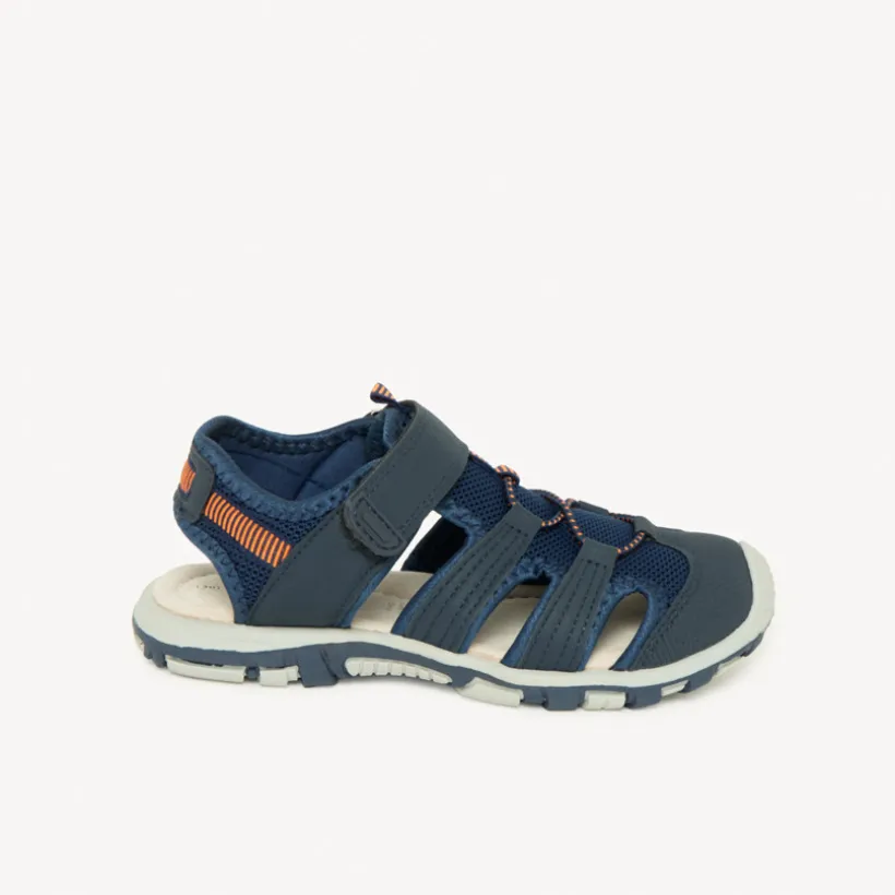 Sandales velcro avec élastiques bicolores pour garçon