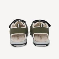 Sandales velcro avec élastiques kaki pour garçon