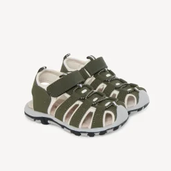Sandales velcro avec élastiques kaki pour garçon