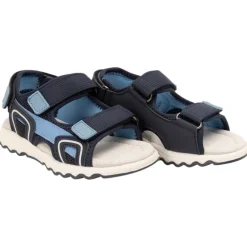 Sandales velcro bicolores en mesh pour garçon