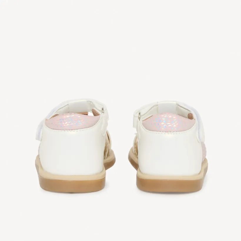Sandales velcro à brides croisées fantaisie pour bébé fille
