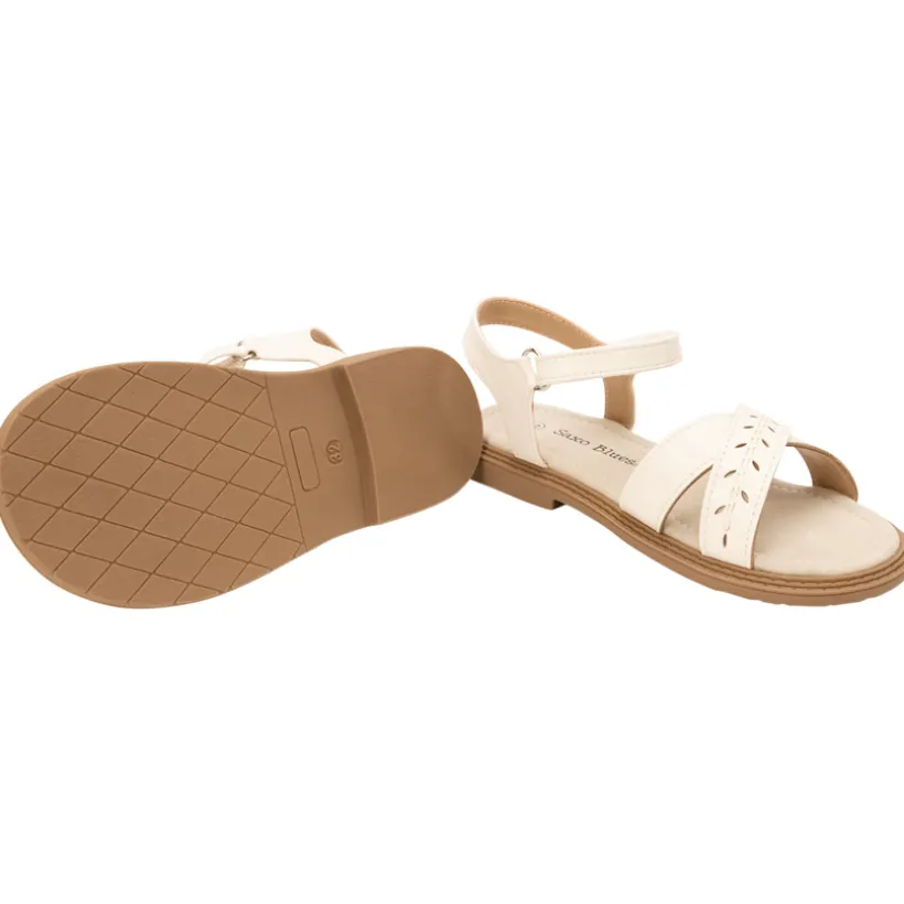 Sandales velcros à bride ajourée pour fille