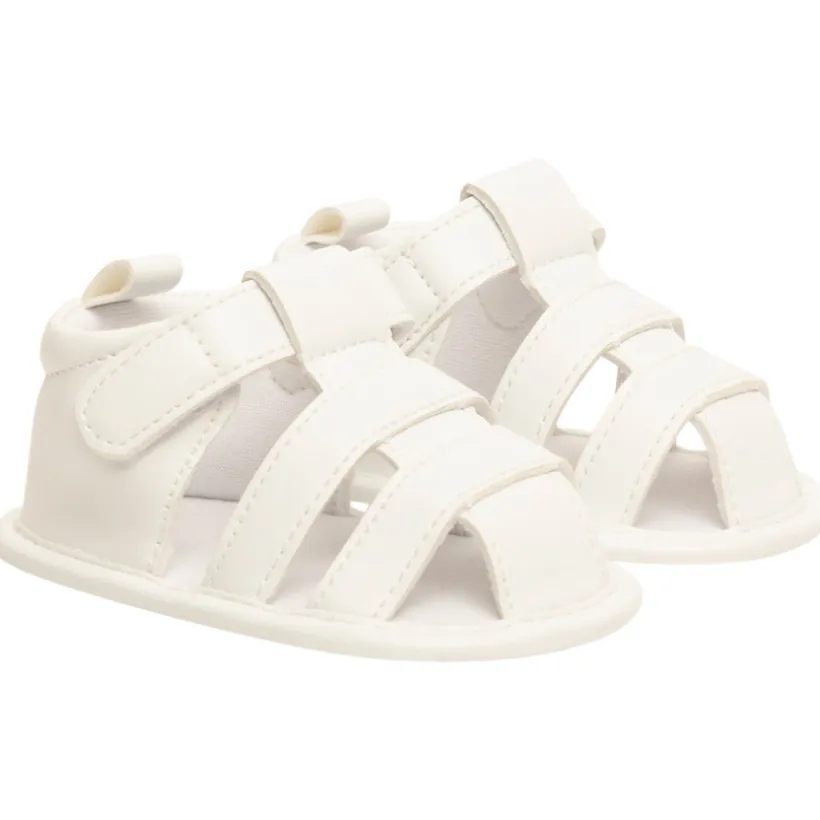 Sandales velcro unis à lanières pour bébé