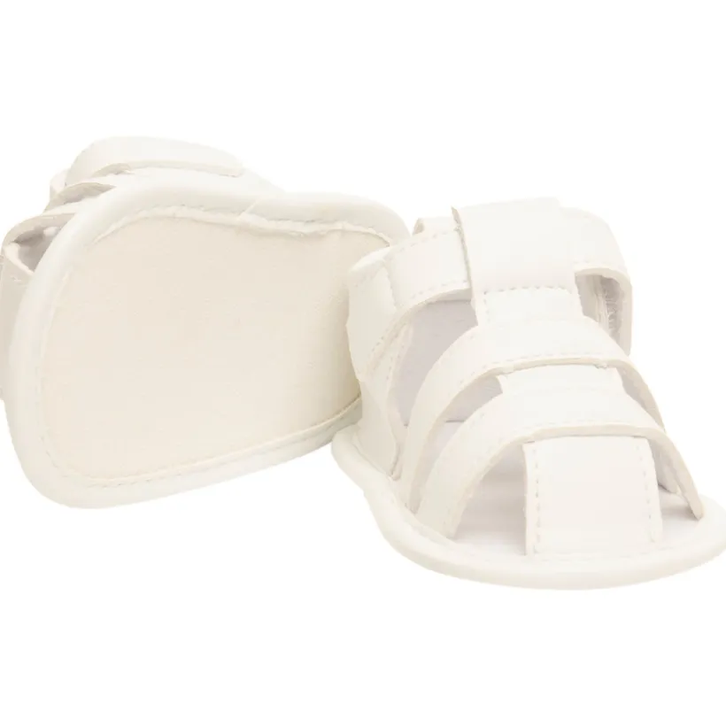 Sandales velcro unis à lanières pour bébé