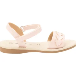 Scandales rose poudré à velcros et patch coeur pour fille