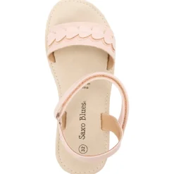 Scandales rose poudré à velcros et patch coeur pour fille