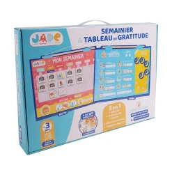 Semainier et tableau de gratitude en tissu Montessori