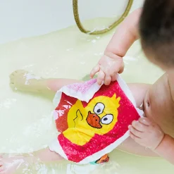 Serviette de bain comprimée 30 x 30 cm canard