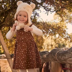 Set bonnet + snood + moufles en sherpa pour bébé fille