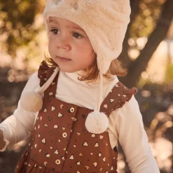 Set bonnet + snood + moufles en sherpa pour bébé fille