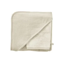 Set cap de bain + gant mousse de lait