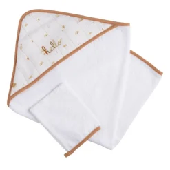 Set cape de bain et gant Sunlight