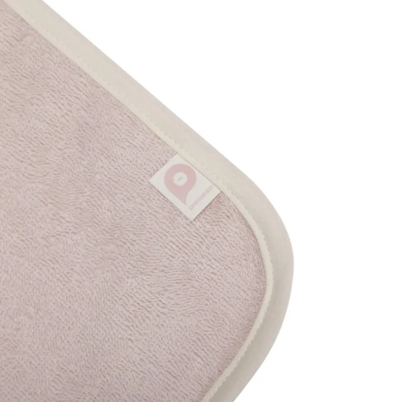 Set de bain avec cape et gant de toilette Little Deer écru/rose