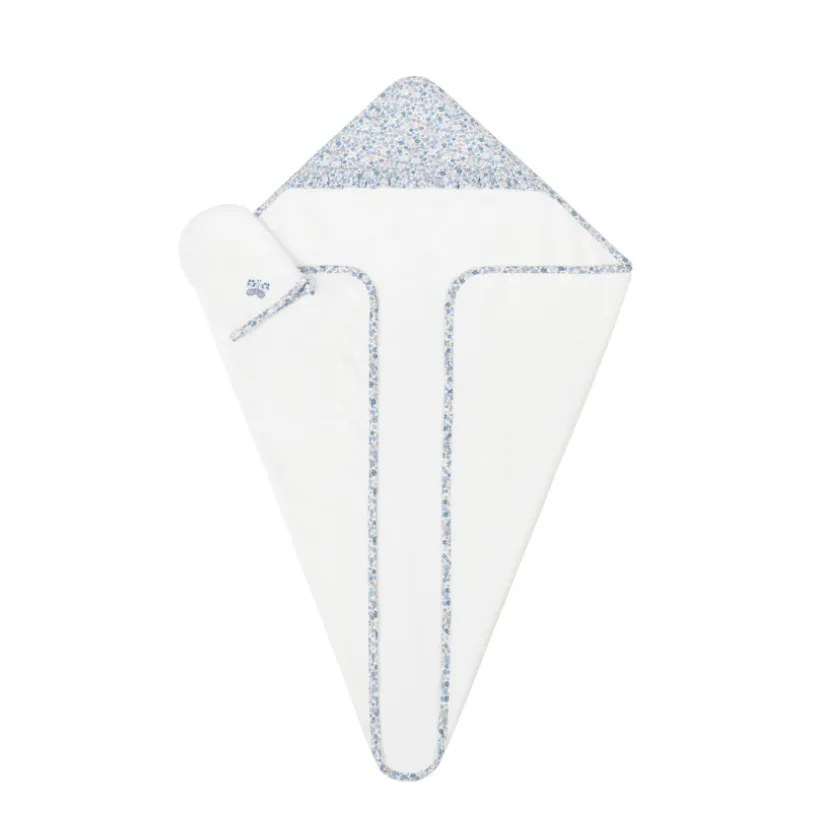Set de bain cape de bain + gant de toilette Tiny Flowers