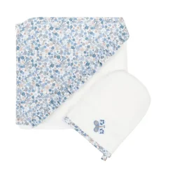 Set de bain cape de bain + gant de toilette Tiny Flowers