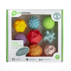 Set de 8 balles sensorielles texturées