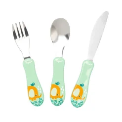 Set de 3 couverts en inox Éléphant